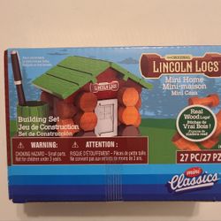 Brand New! Original Lincoln Logs Mini Home 27 PC Building Set Mini Classics Real Wood Logs (6 Available, $7 Each)