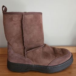LL Bean Women's Pull On Suede/Shearling Mid-Height Boots/Never Worn