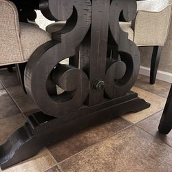Beautiful Dark Hardwood Dining Table 