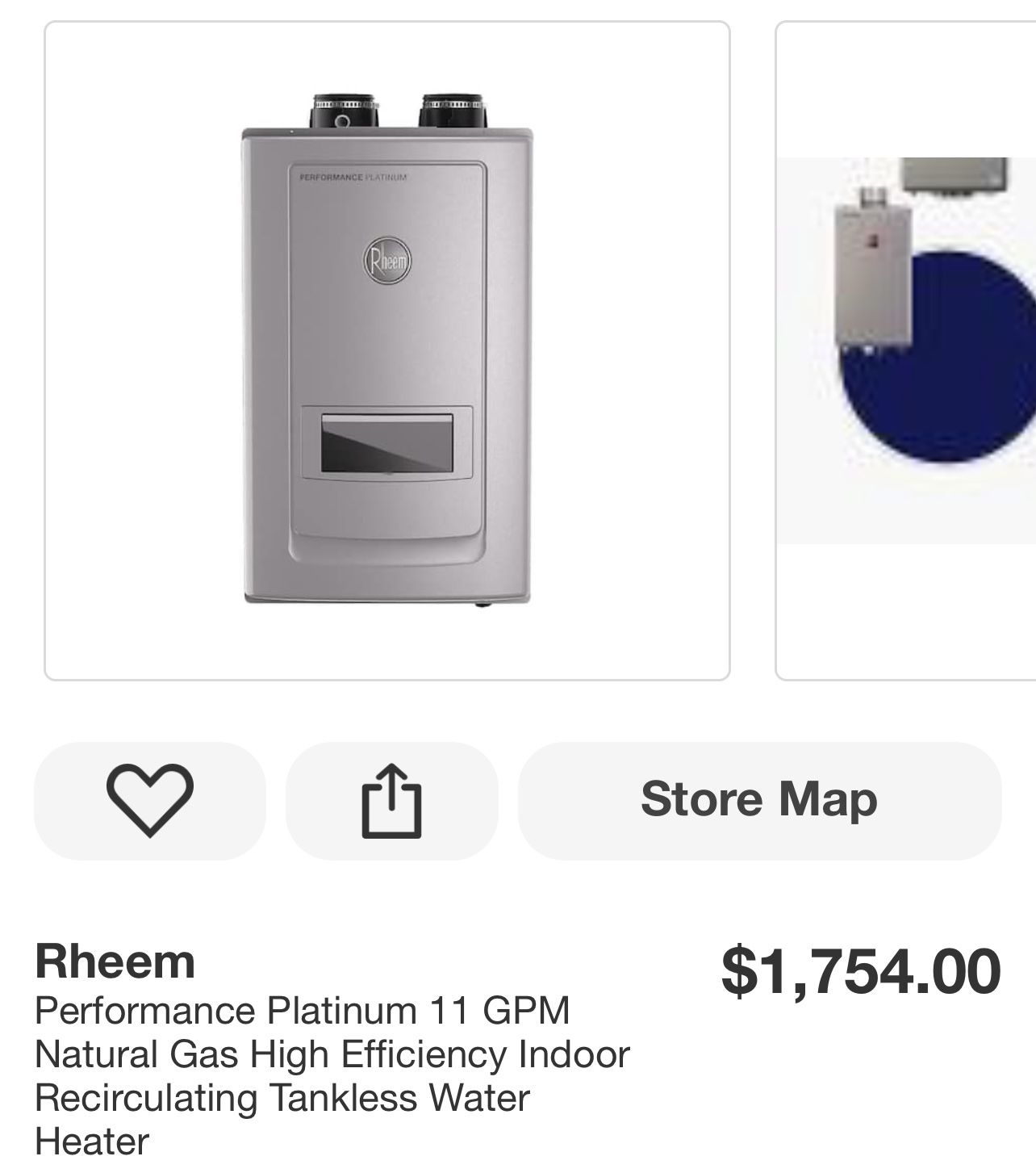 Rheem Performance Platinum 11 GPM Natural Gas High Efficiency Indoor  Recirculating Tankless Water Heater for Sale in South Gate, CA - OfferUp