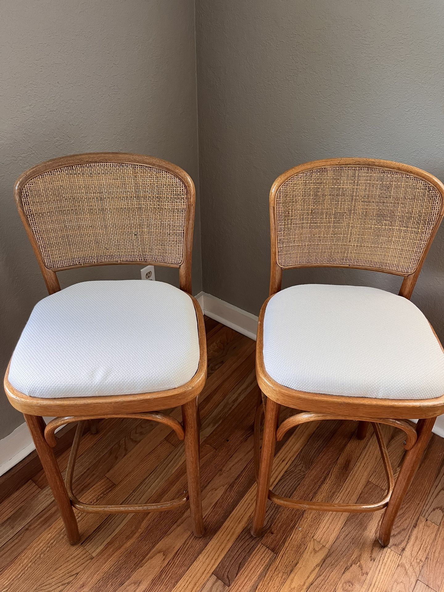 Vintage Cane Counter Stools