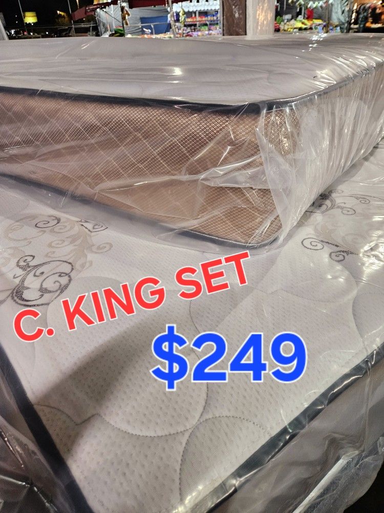 CALIFORNIA KING SET ===》 $249 __ MATTRESS AND BOX SPRING