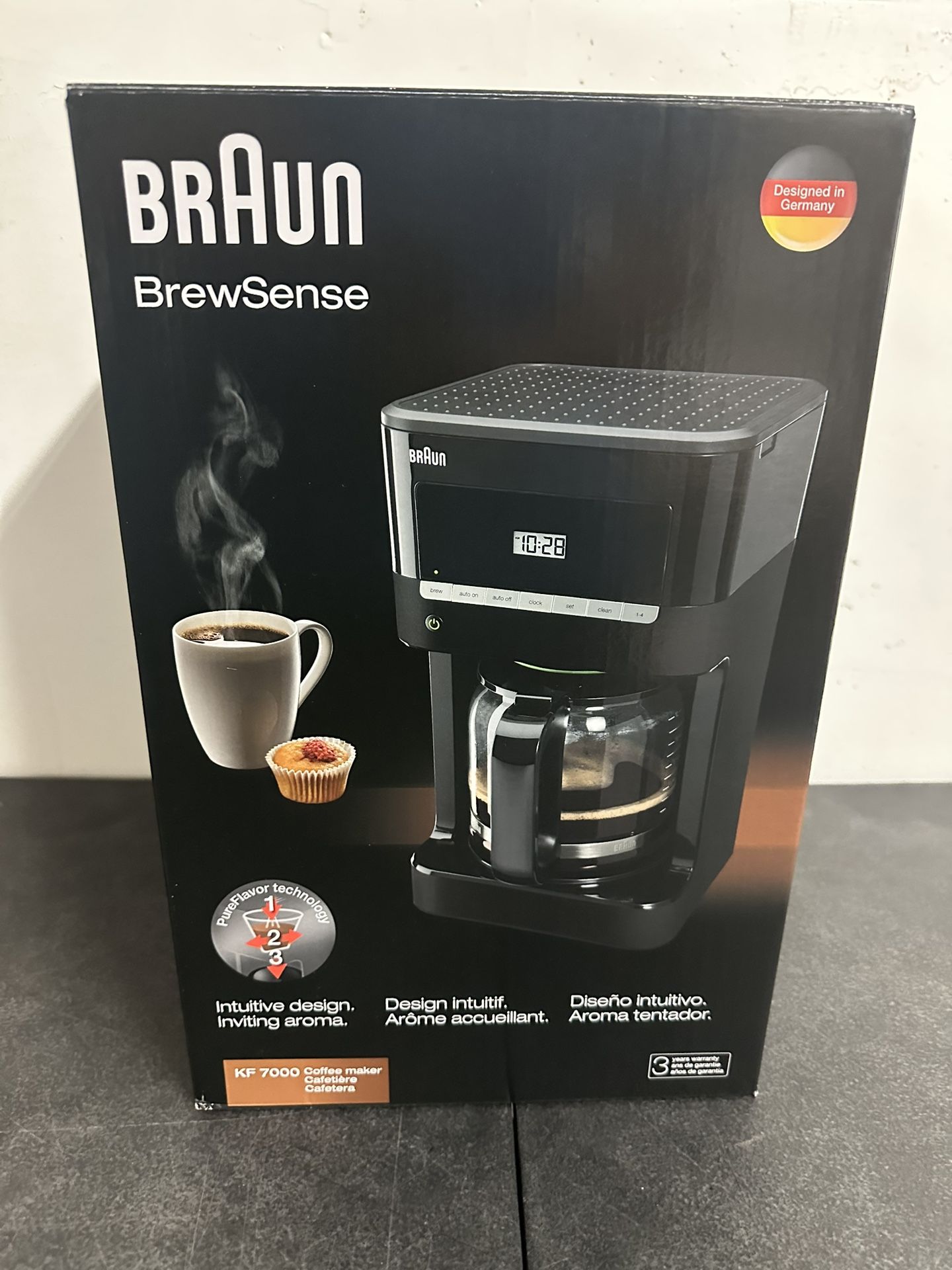 Braun 12 Cup Drip Coffee Maker, KF7000BK