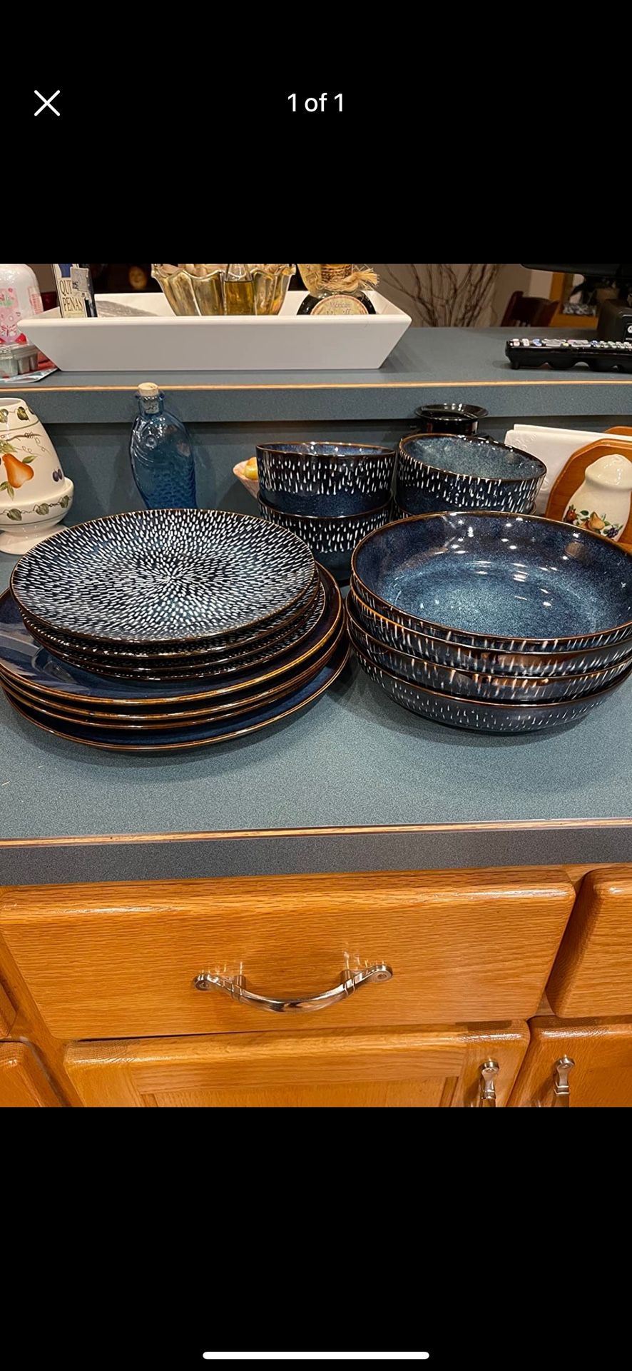 Gibson Home Gibson Cobalt Blue Dishes Gibson Elite Matisse 16