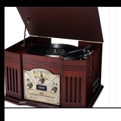 All In One 3 Speed Record Player, Bluetooth, CD, and Cassette. 