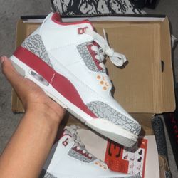 Brand Air Jordan 3 Retro size 8.5 Color Cardinal Red for Sale in Goodyear AZ OfferUp