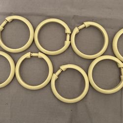 12 Off White/cream Shower Curtain Rings/hooks 