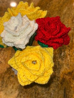 Handcrafted Crotchet flower pens