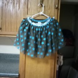 Girls Aqua & Gray & Stars Skirt Size 10/12(Must Pick Up