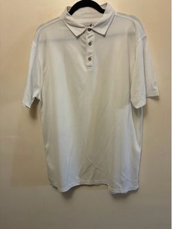 White polo shirt with subtle textured weave polo preppy wrinkles