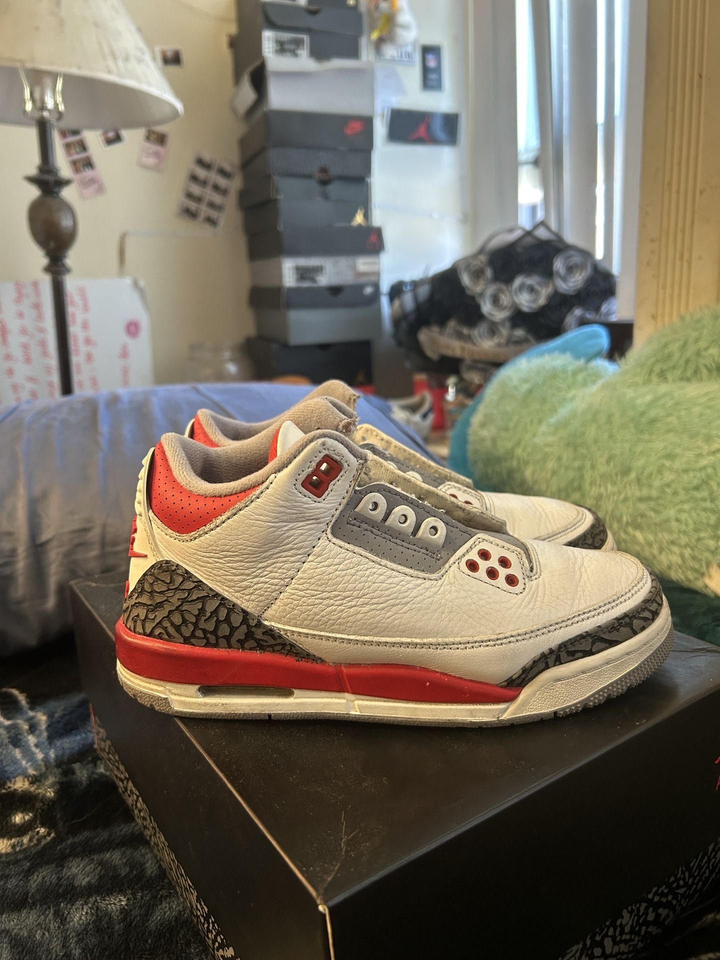Fire Red Jordan 3s