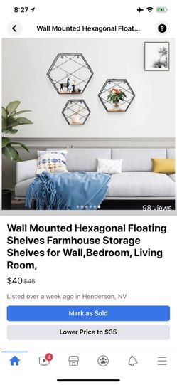 ✅PRICE FIRM wall mount shelves x3