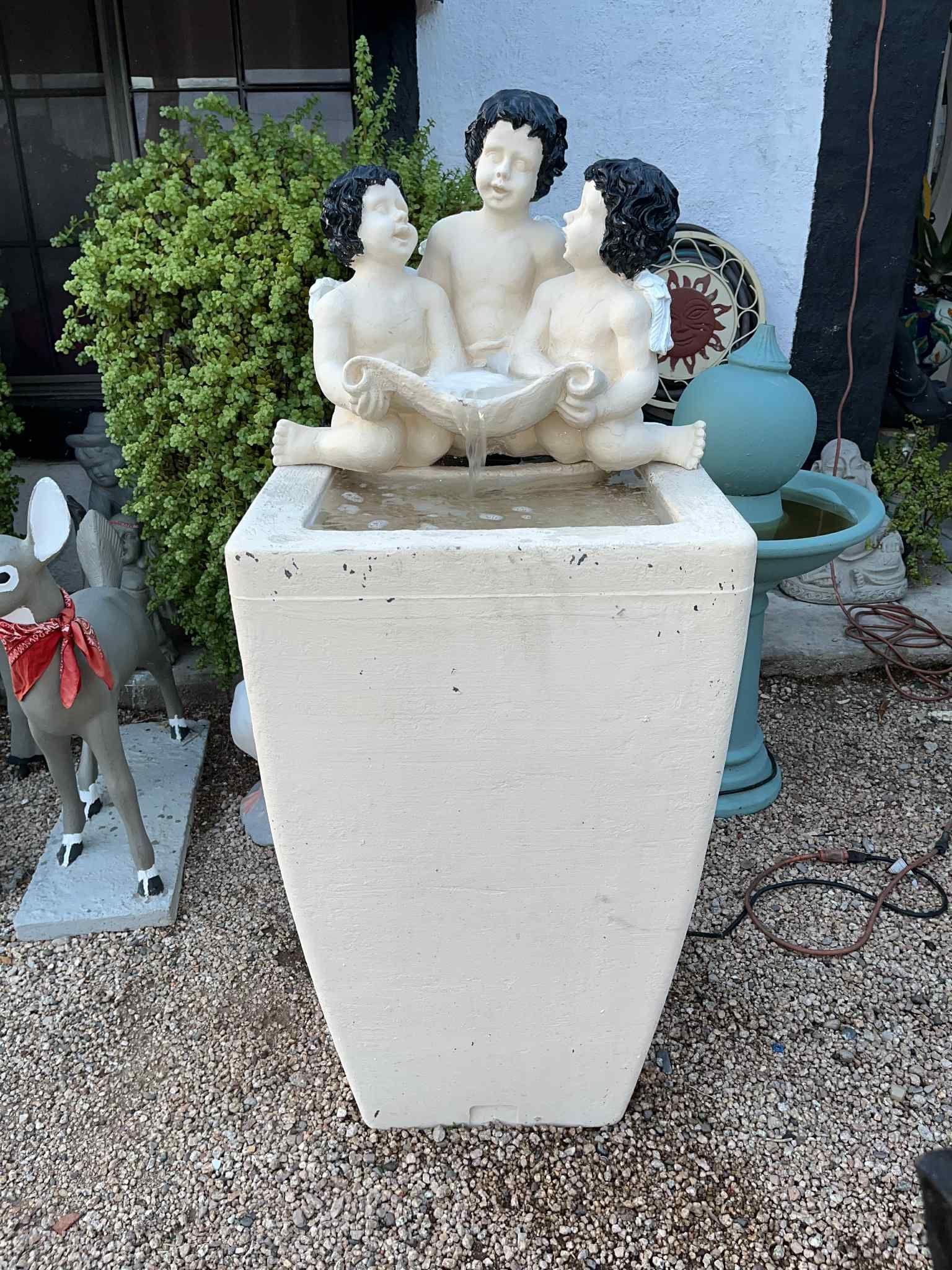 Plastic/Ceramic Water Fountain w/ Working Pump