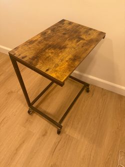 26” Tall Rolling Laptop / Desk Wood Tray
