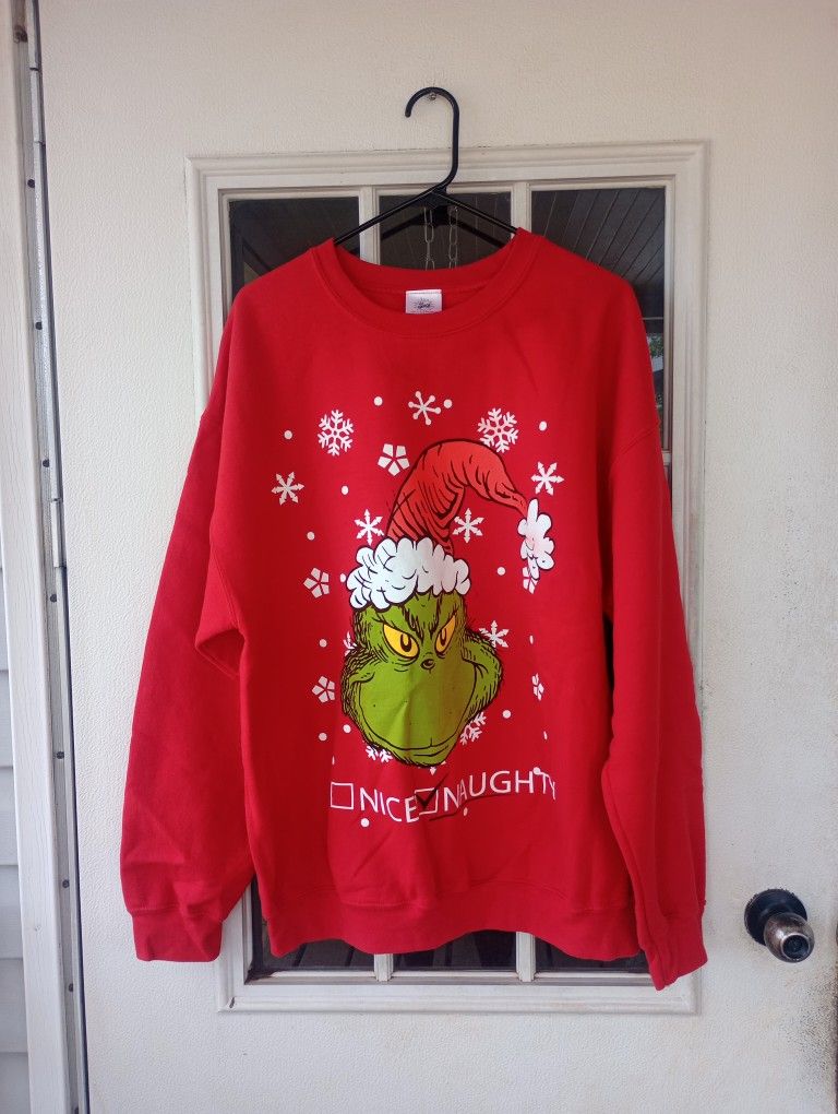 Vintage The Grinch Sweatshirt Christmas Edition Crewneck Size XL Unisex
