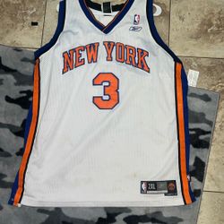 RARE MENS WHITE 2XL VINTAGE REEBOK STEPHON MARBURY NEW YORK KNICKS JERSEY