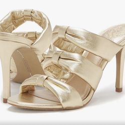 Vince Camuto Gold Heeled Sandals Size 8.5