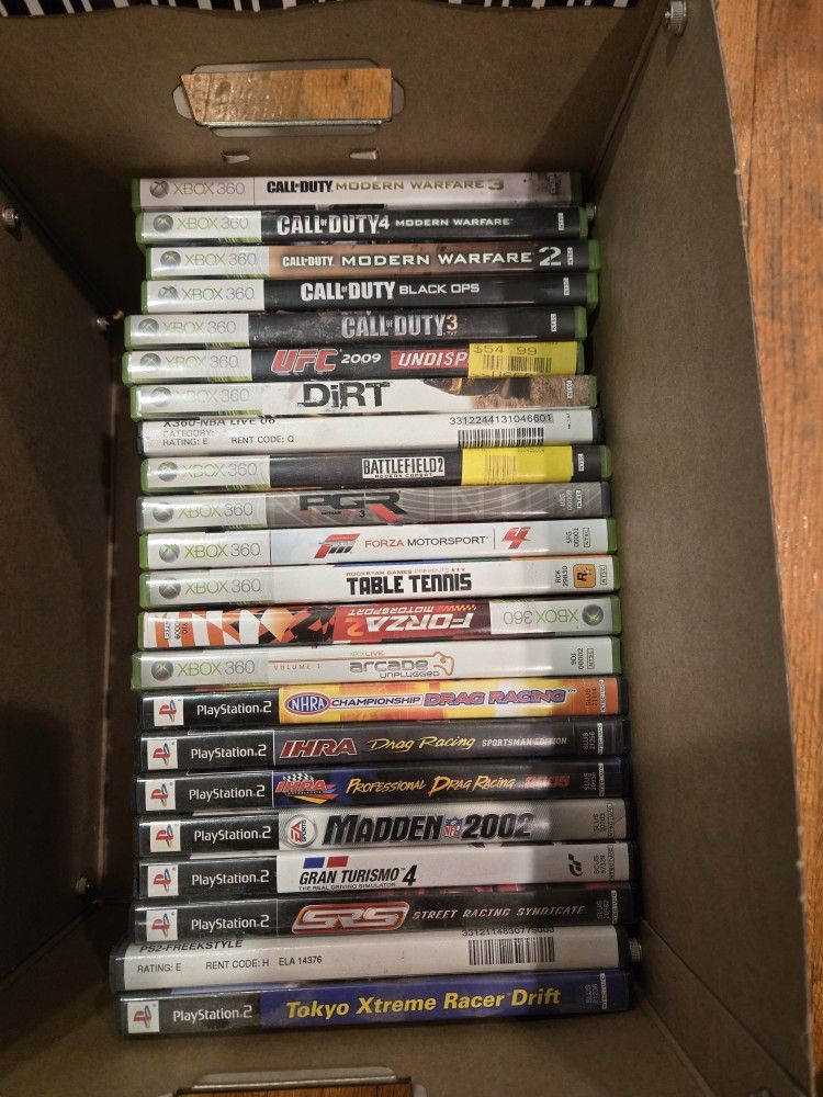 Xbox 360 And Playstation 2 games