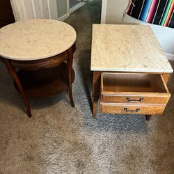 2 Vintage Side Tables Hammary