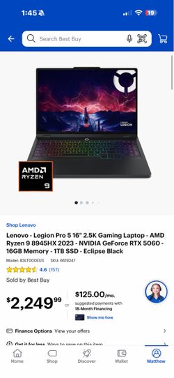 BRAND NEW LENOVO GAMING LAPTOP RYZEN 9 RTX 5060