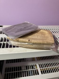 Set Of 3 Fajita Plates With Wood Base