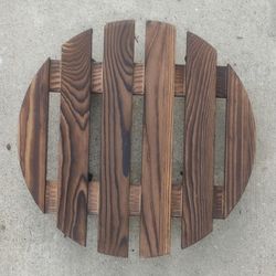 Plant Dolly 5 Available Pot Stained Wood W/ Wheels  E