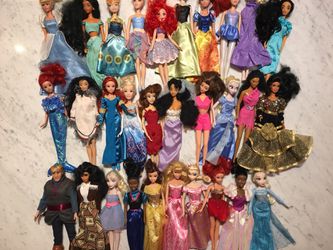 Disney Descendants Dolls lot Disney Princess & Disney Frozen Doll