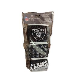 Raiders Face Mask 3 pack NFL official face Cover Hand