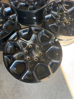Ford F-150 18” OEM Black Alloy Wheels – Set of 4 With Center Caps
