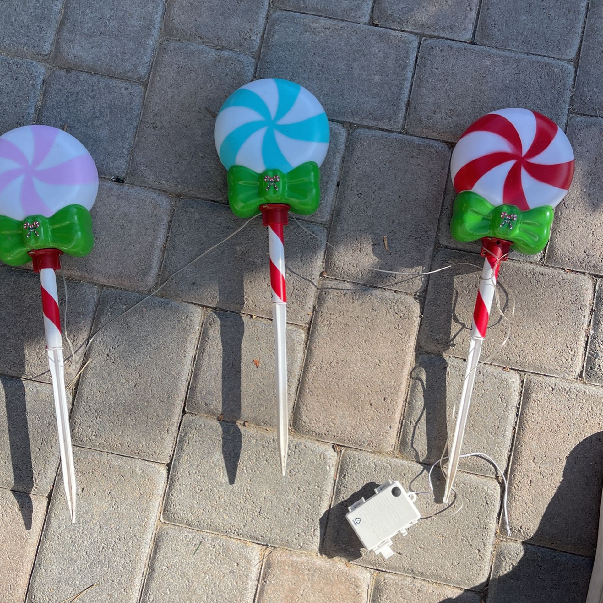 Christmas Candy Cane Lights Battery Outdoor 