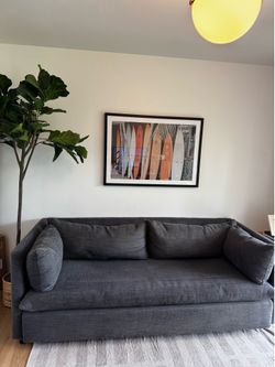 West Elm Pull Out Sofa Bed - Dark Blue