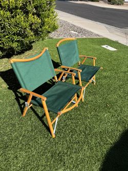 Vintage Wooden Picnic Chairs Low To The Ground
