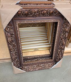 Gorgeous 16x20" REAL WOOD BAROQUE Heavy CARVED BRONZE PICTURE FRAMES!!