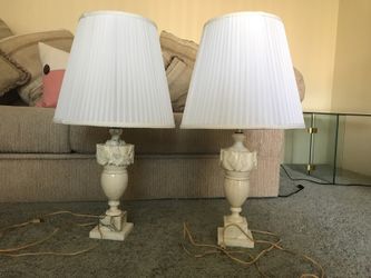 Vintage Leviton Marble Lamps