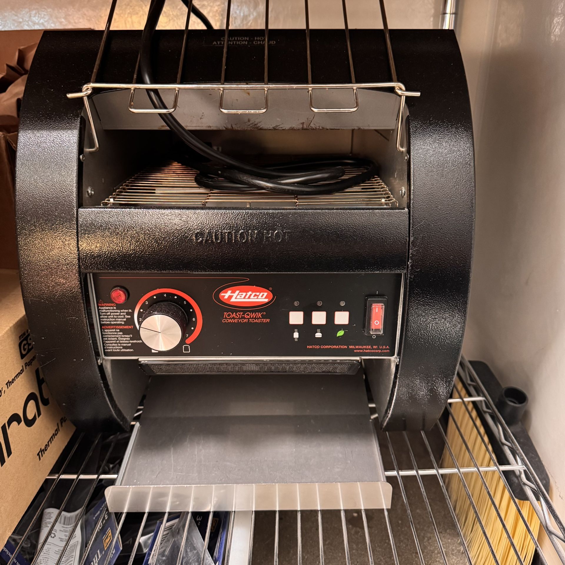 New Hatco conveyor toaster
