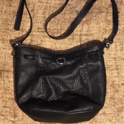 Vince Camuto: Black Leather Fully Lined Purse, Adjustable Strap