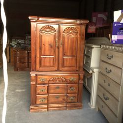 VINTAGE ARMOIRE-SOLID WOOD 