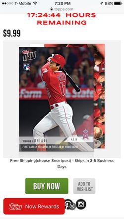Topps Now - Shohei Ohtani baseball card