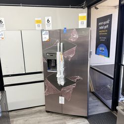 🔥GE STAINLESS STEEL REFRIGERATOR WITH ICE MAKER AND WATER DISPENSER🔥