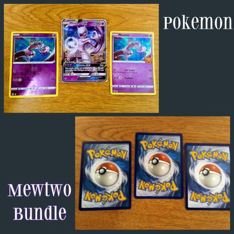 Pokemon TCG: Mewtwo Bundle Set 1 (x3 Cards, NM)