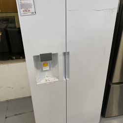 Insignia White 26.3 Cu. Ft. Side-by-Side Refrigerator 