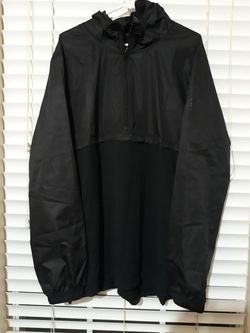 Men's Under Armour Anorak Windbreaker Black/Black Half-Zip Pullover - XXL