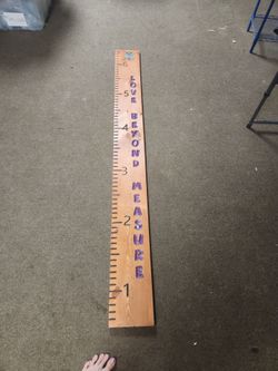 Child growth ruler home decor peice.
