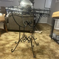 Wrought Iron Bistro Table - Black 