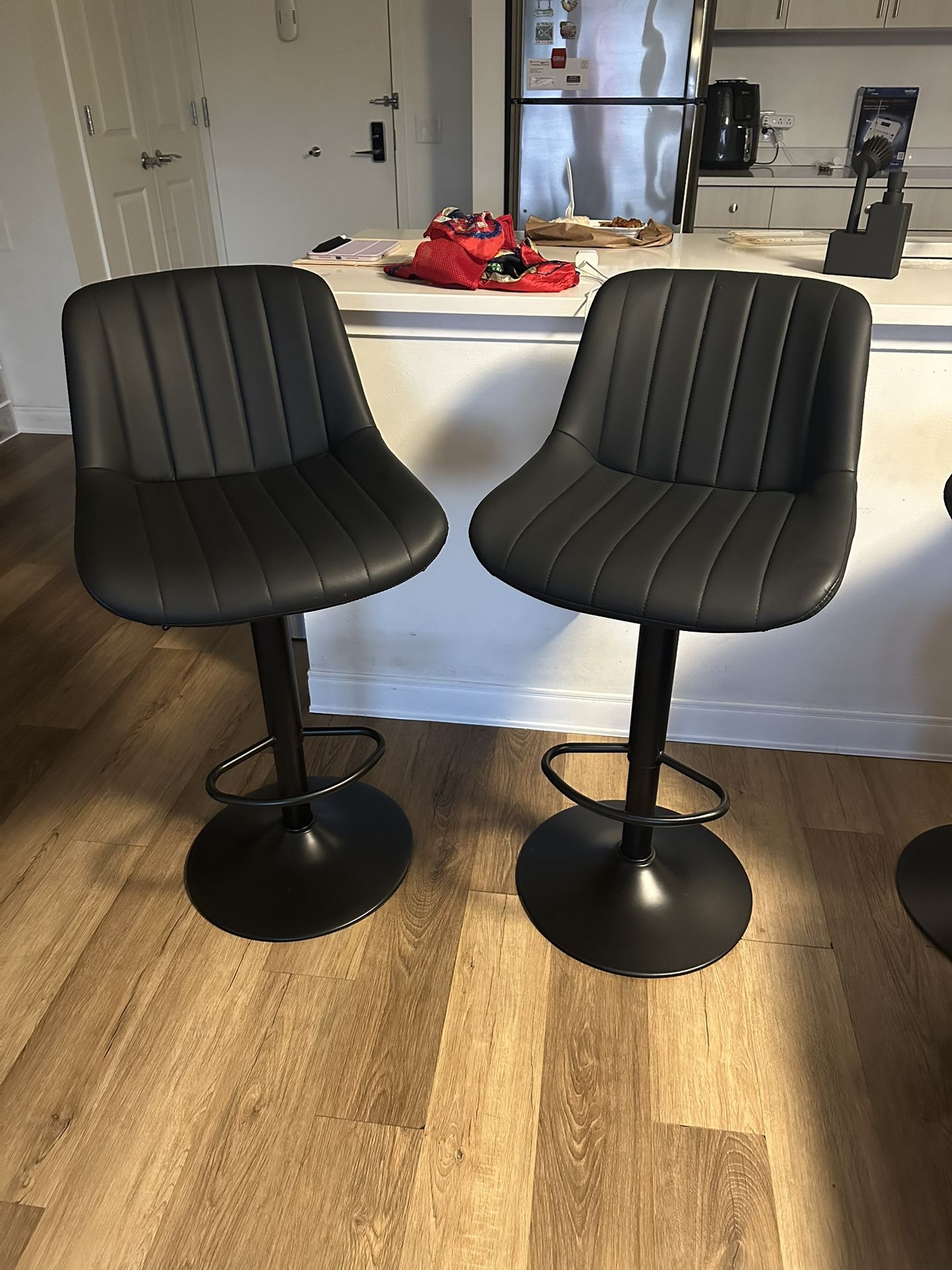 All Black Bar Stools (4)