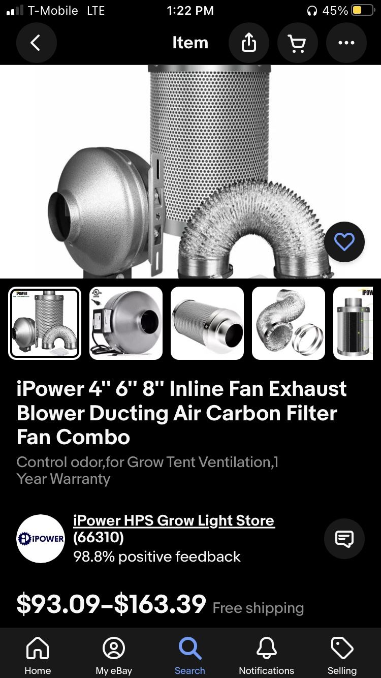 Ipower Fan Blower & Carbon Filter