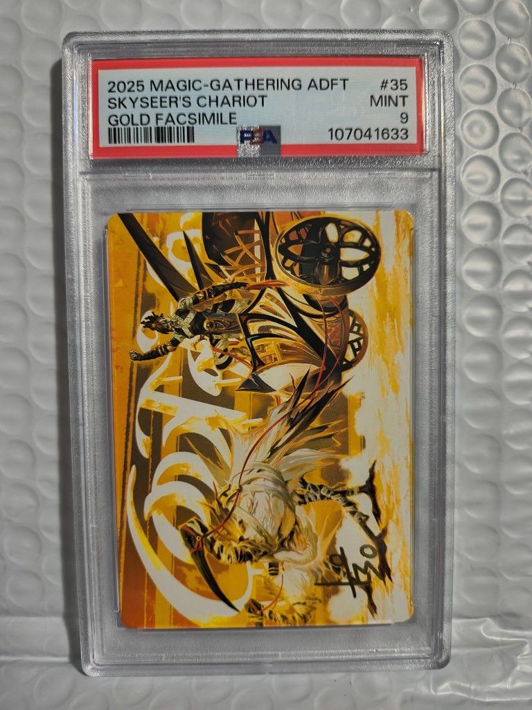 2025 Magic Gathering-ADFT Skyseer's Chariot Gold Facsimile #35 PSA 9