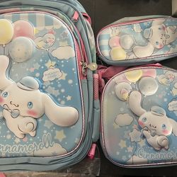 backpack pencilbox and lunchbox combo