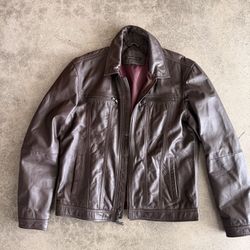 John Varvatos Men’s Leather Jacket Medium 