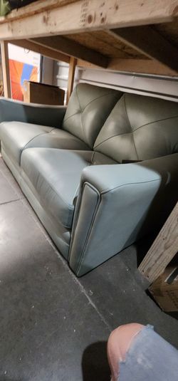 Leather love seat